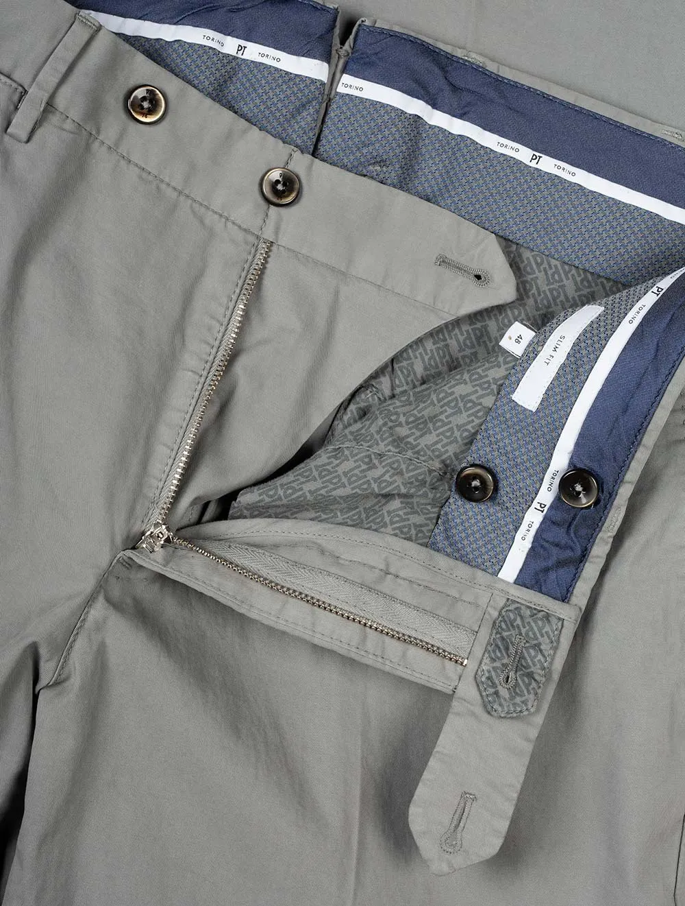 Stretch Cotton Chino Grey