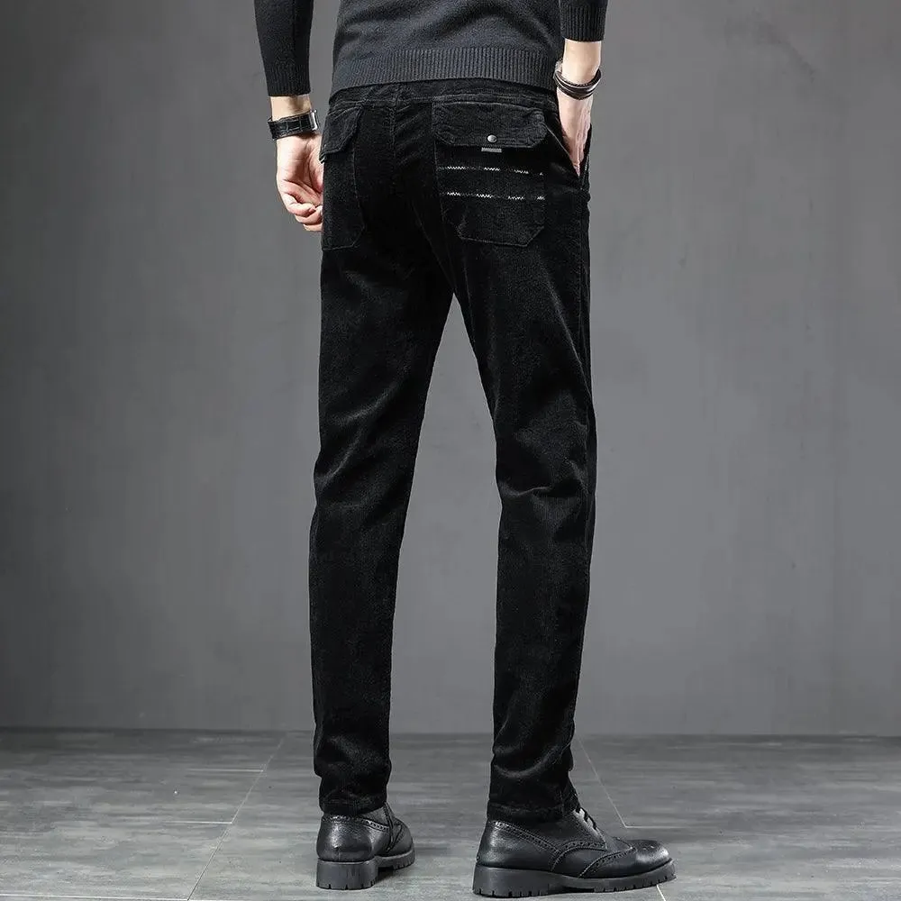 UK Thickened  Corduroy Men Business Trousers