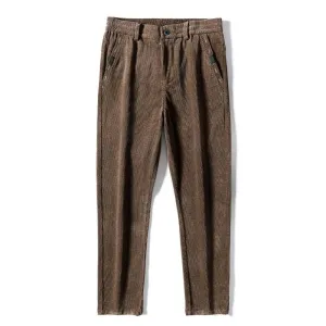 UK Thickened  Corduroy Men Business Trousers