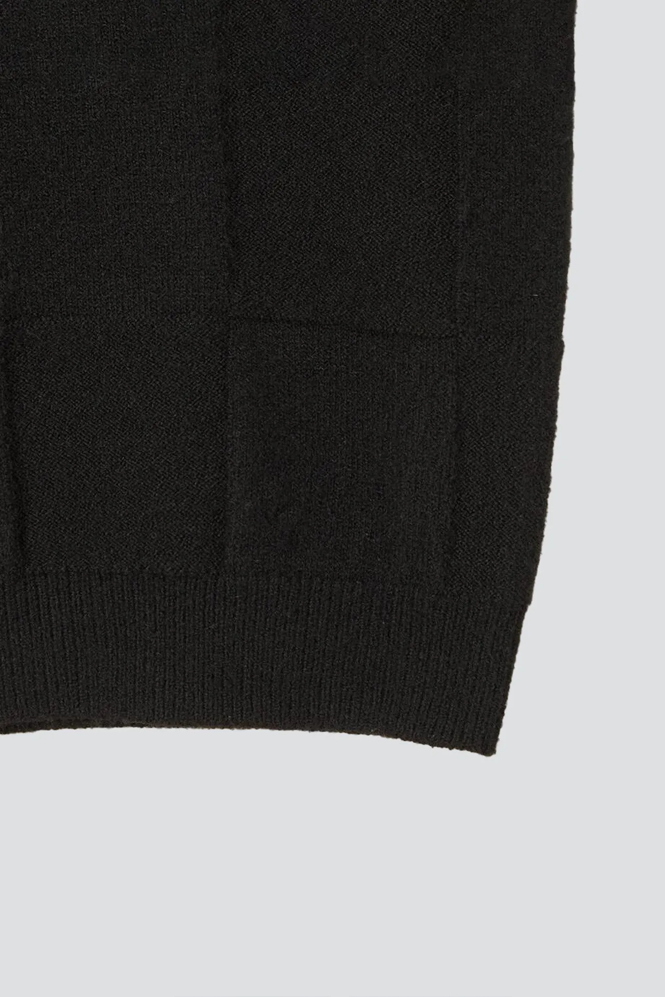 Unisex Black Divide V-Neck Knit Vest