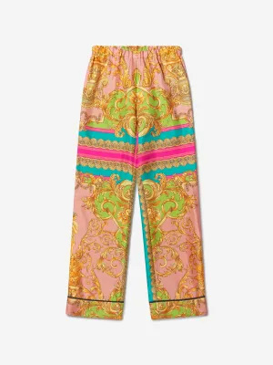 Versace Girls Silk Barocco Goddess Trousers