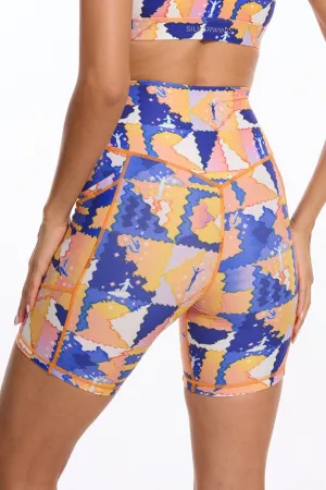 Vibrant Triumph High-waisted Shorts - Orange