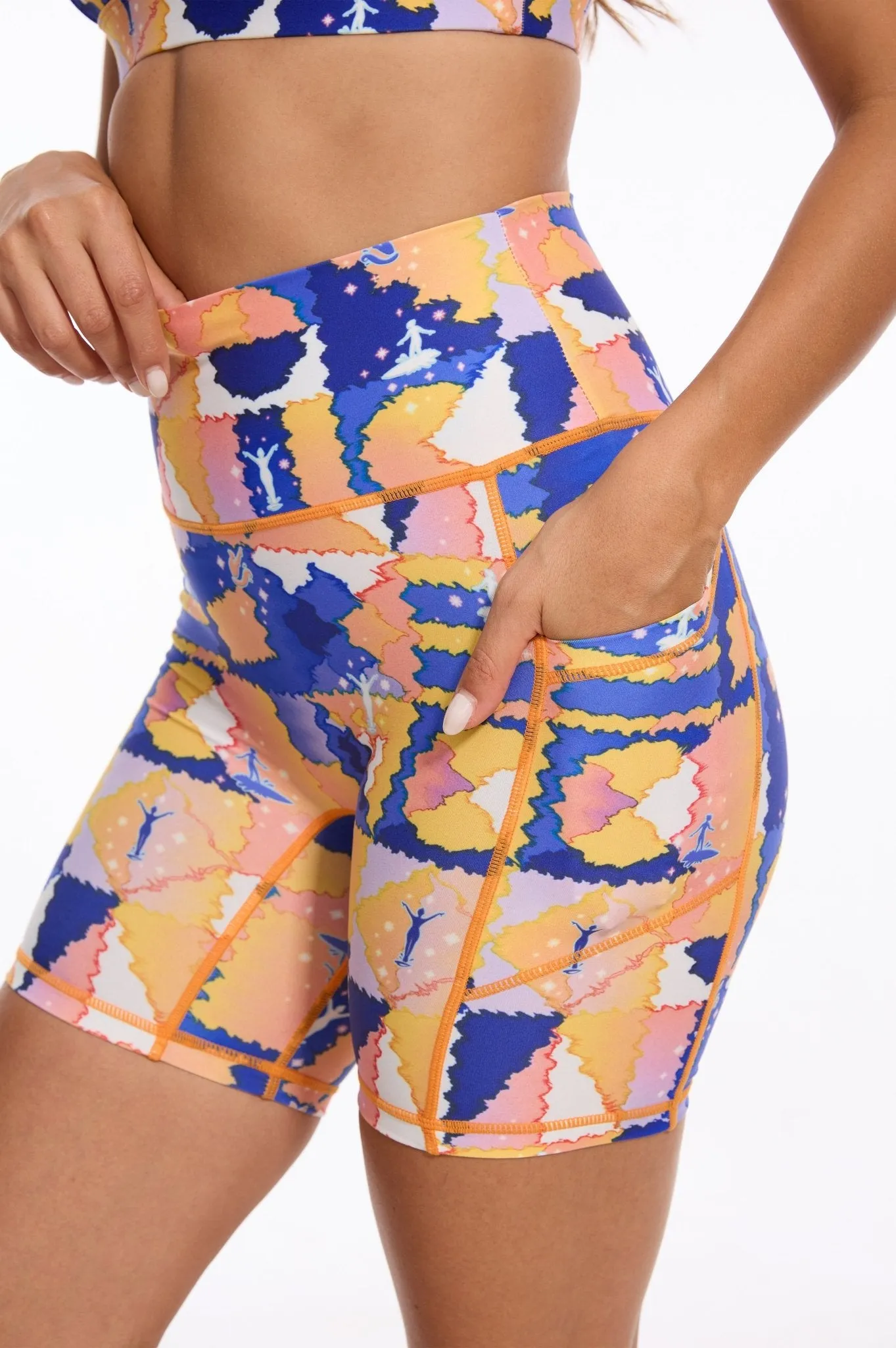 Vibrant Triumph High-waisted Shorts - Orange