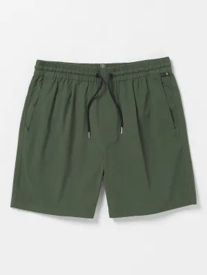 Villa Rue Elastic Waist Shorts - Squadron Green