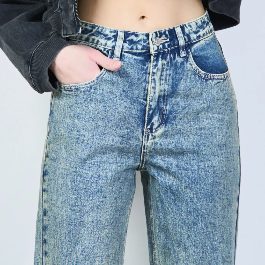 Vintage high-rise belted jeans wholesale