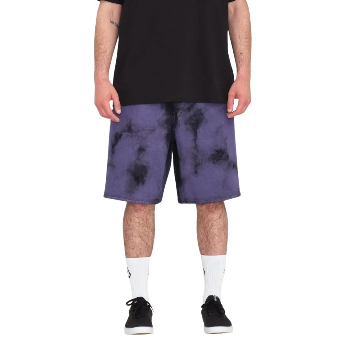 Volcom Billow Denim Shorts - Deep Purple