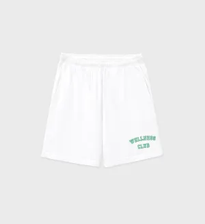 Wellness Club Gym Short - White/Verde