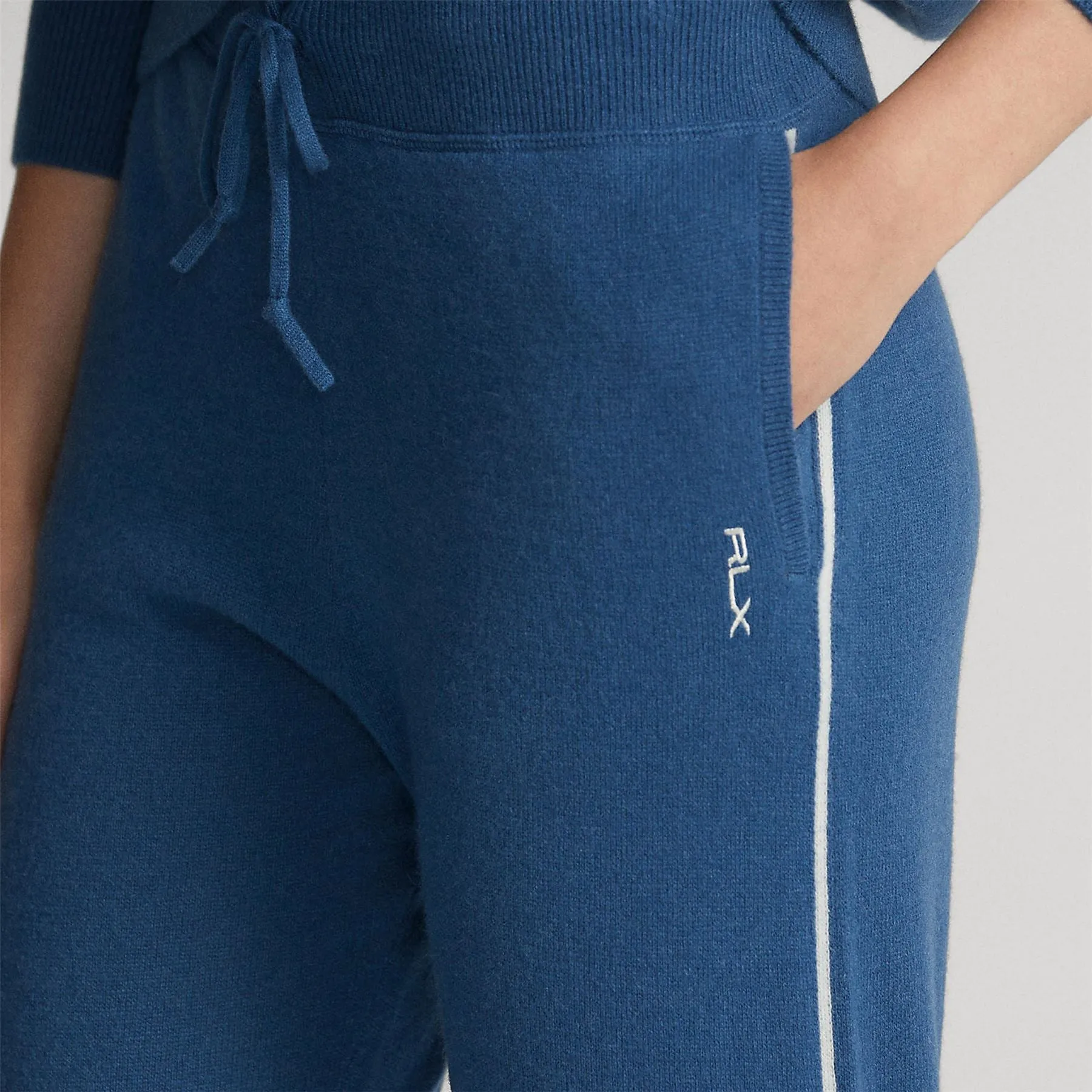 Womens Cashmere Jogger Pant Indigo - AW22